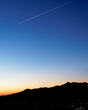 Planet and Jet Trail