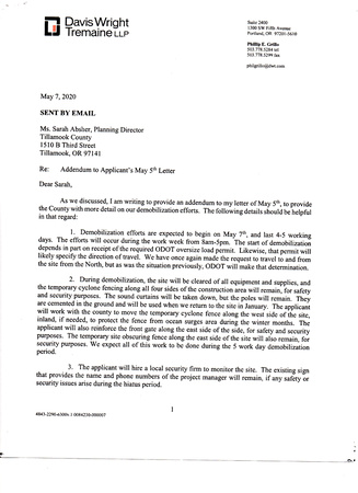 05/07/20 Letter from Grillo to Absher - page 1