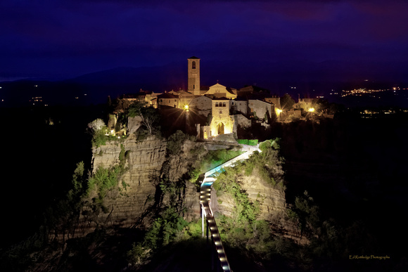 Civita - A Luminous Island in the Night